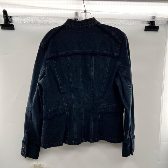 Jones New York Denim Button Up Jacket Blue Size Large New - Picture 7 of 9